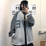 Vintage Streetwear Panelled Zip-Up Sweatshirt