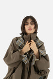 Elevated Retro Colorblock Plaid Casual Jacket
