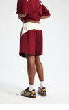 Baggy Patchwork Striped Shorts
