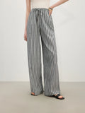 Versatile Loose Drape Striped Pants