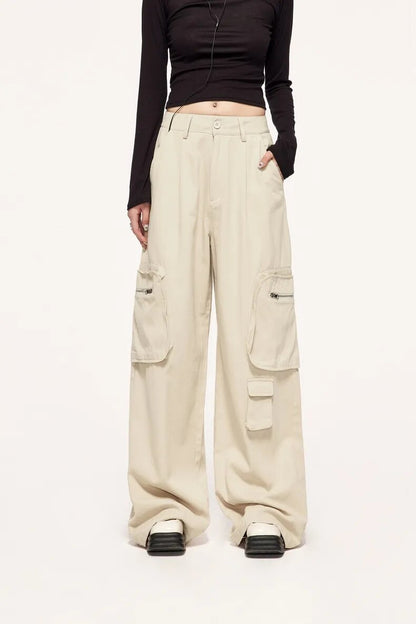 Multi Pockets Wide Leg Cargo Pants