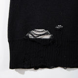Y2K Fashionable Oversized Gothic Spider Graphic Knit Sweater