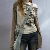 Grunge Y2K Graphic Print T-Shirt