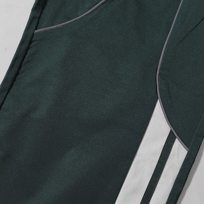 Elastic Waist Baggy Striped Joggers