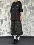 Breathable 90s Style Camouflage Cargo Denim Jorts