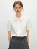 Elegant Layered Collar Office-Ready Blouse Shirt