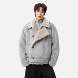 Chic High-End Turn Down Fur Collar Jacket