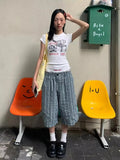 Model wearing the white Graphic Office Lady T-Shirt