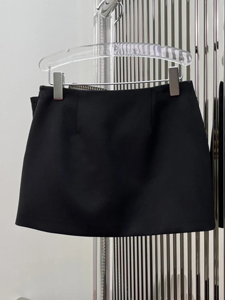 Patchwork High Waist Skirt