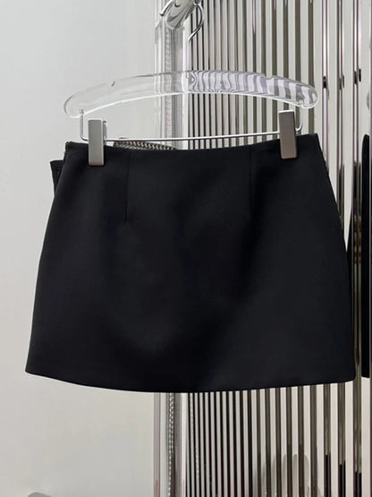 Patchwork High Waist Skirt