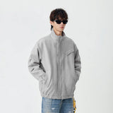 Flattering Textured Casual Button-Up Jacket