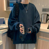 Solid Color Blank Oversized Sweatshirt