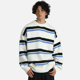 Streetwear Striped Knit Casual Sweater