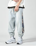 Washed Distressed Vintage Denim Pants