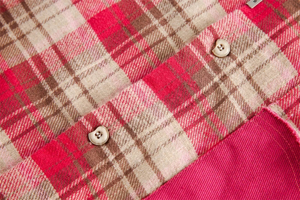 Plaid Reversible Long Sleeve Shirt