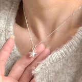 Sparkling Sterling Silver Stars Necklace