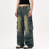 Loose Vintage Baggy Straight Pocket Jeans