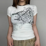 Y2K Graphic Crop T-Shirt