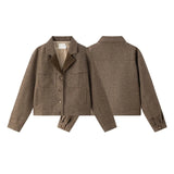 Women Oversize Elegant Cropped Trench Jacket