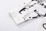 Premium Streetwear Bold Graffiti Print Long Sleeve Shirt