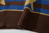Vintage Striped Star Knitted Sweater