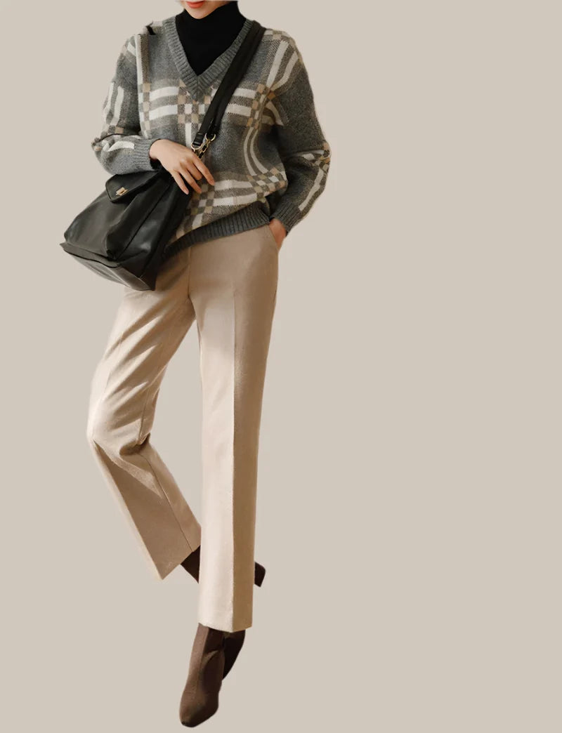 Stylish Thick Woolen Suit Pants