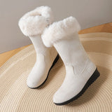 Winter Leather Snow Plush Sole Boot