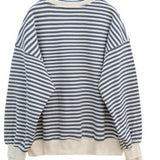 Vintage Women Neck Loose Sweatshirt