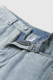 Loose Fit Blue Wide-leg Jeans