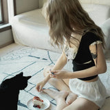 Gothic Lace Patchwork Fairycore Aesthetics T-Shirt