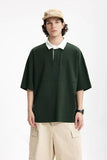 Placket Polo Solid Color T-Shirt