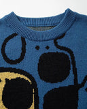 Comfortable Oversized Cartoon Dog Knit Sweater