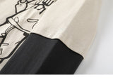 Oversized Cartoon Graphic Long Sleeve T-shirt