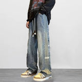 Classic Hip Hop Side Stripe Straight Leg Jeans