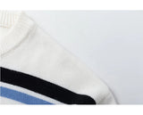 Streetwear Striped Knit Casual Sweater