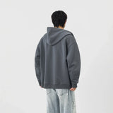 Y2K Warm Plaid Lined Zip-Up Hooded Sweatshirt