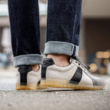 Mixed Colors Lace-up Sneakers