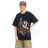 Stylish Chinese Gongfu Printed Summer T-Shirt
