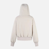 Leopard Spliced Hooded Padded Fleece Jacket