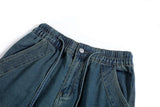 Retro Loose Denim Cargo Pants