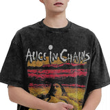 Chains Streetwear Tee Washed T-Shirt