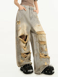 Streetwear Solid Loose Chic High Waist Jeans