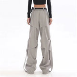American Stylish Oversize Pleated Cargo Pants