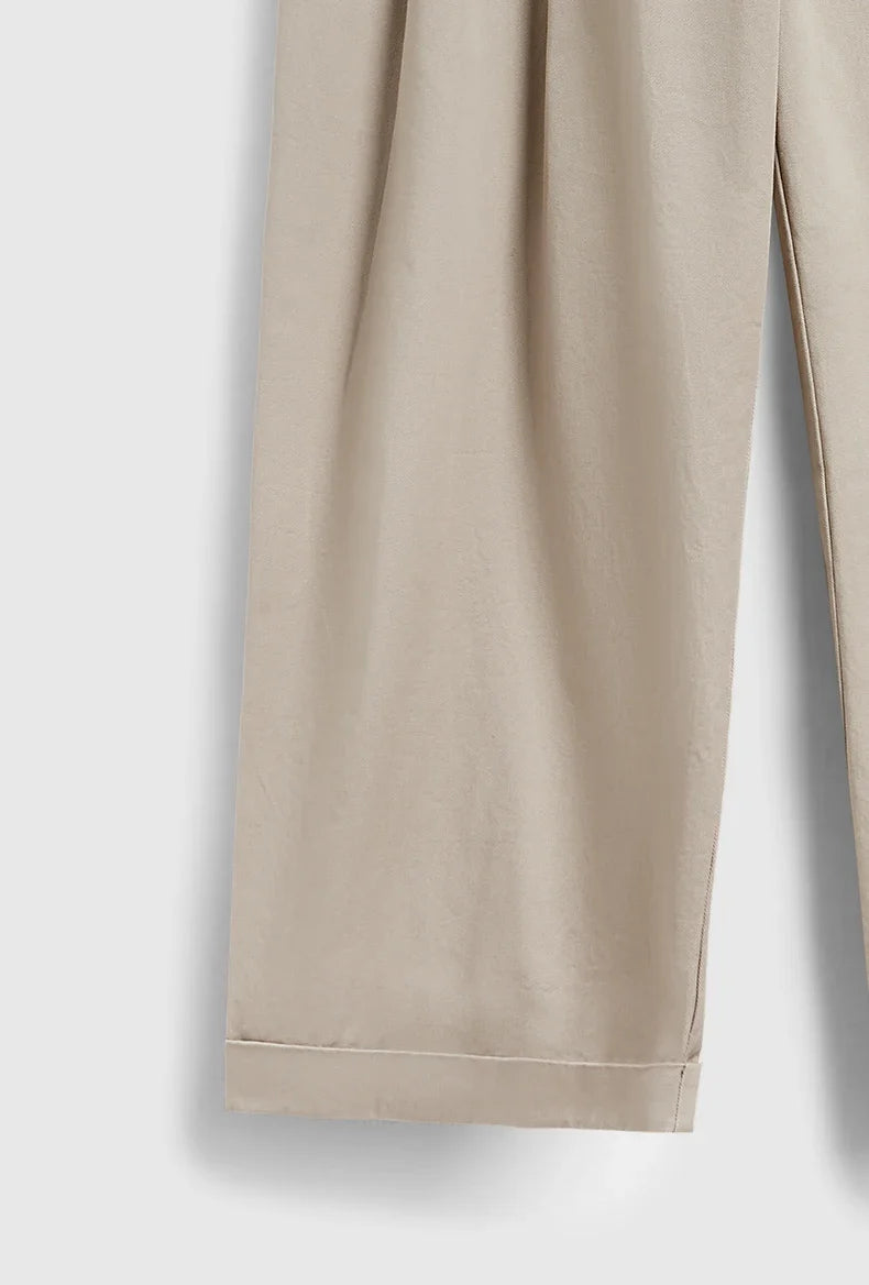 Loose Retro Solid Pants