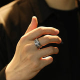 Silver Retro Gothic Open Index Finger Ring