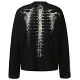 Streetwear Graphic Skeleton Oversized Long Sleeve T-Shirt