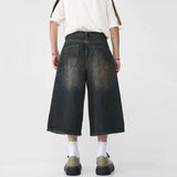 Y2k Vintage Black Wide-leg Jorts