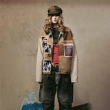 Classic Oversized Streetwear Patchwork Denim Jacket