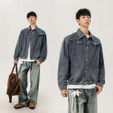 Y2K Korean Style Autumn Washed Denim Jacket