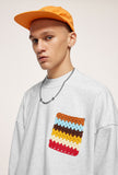 Oversized Rainbow Pocket Sweatshirts